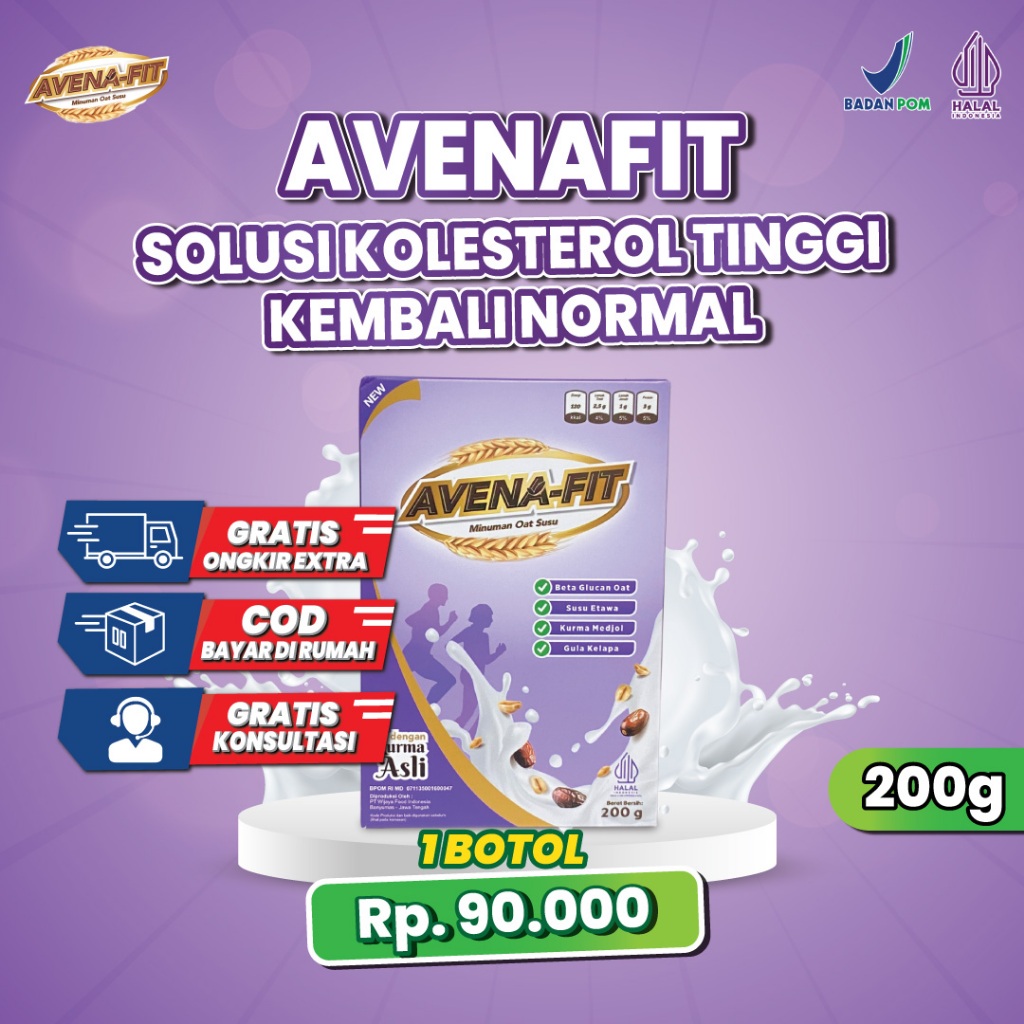 

Avena Fit - Minuman Oat Susu Solusi Turunkan Kolesterol Tinggi