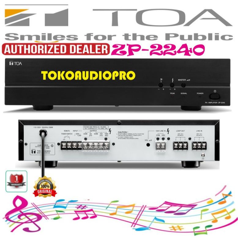 Toa ZP2240 Power Amplifier Toa Original Toa ZP-2240 Amplifier Toa