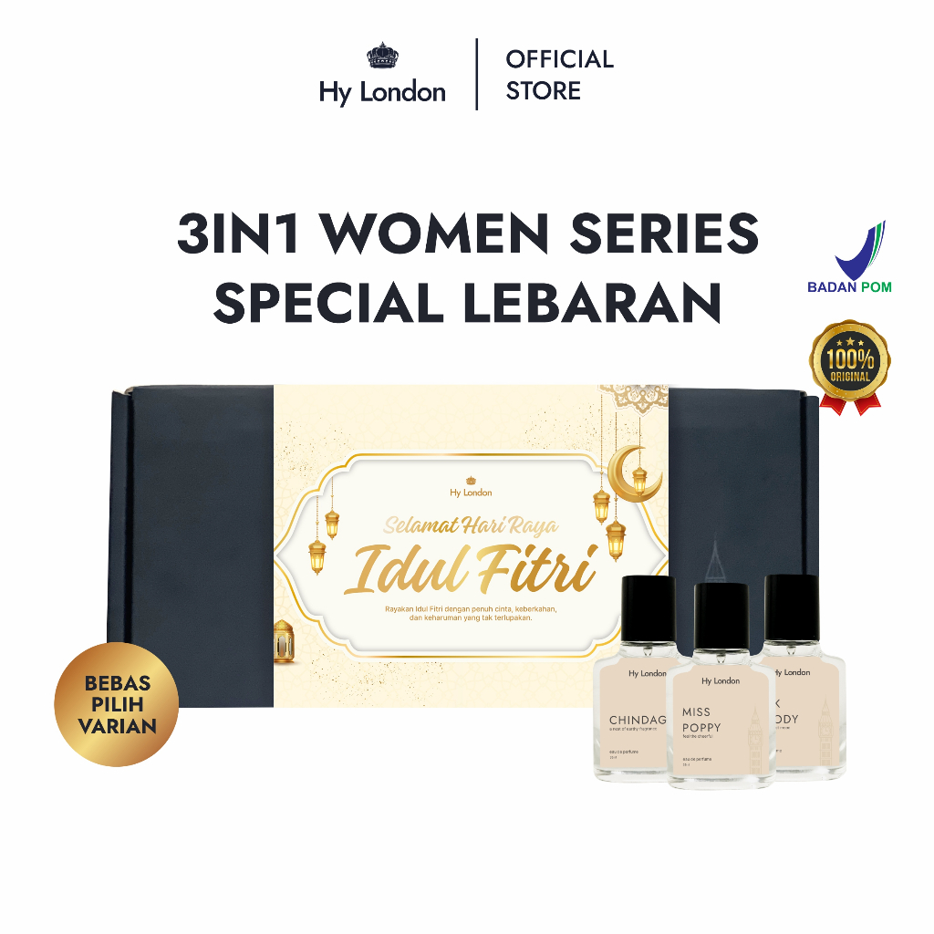 Sudut Cantik - HY LONDON [ HAMPERS LEBARAN ]  Parfume Women Series 1 Box Dapat 3 Botol Edp 35ml