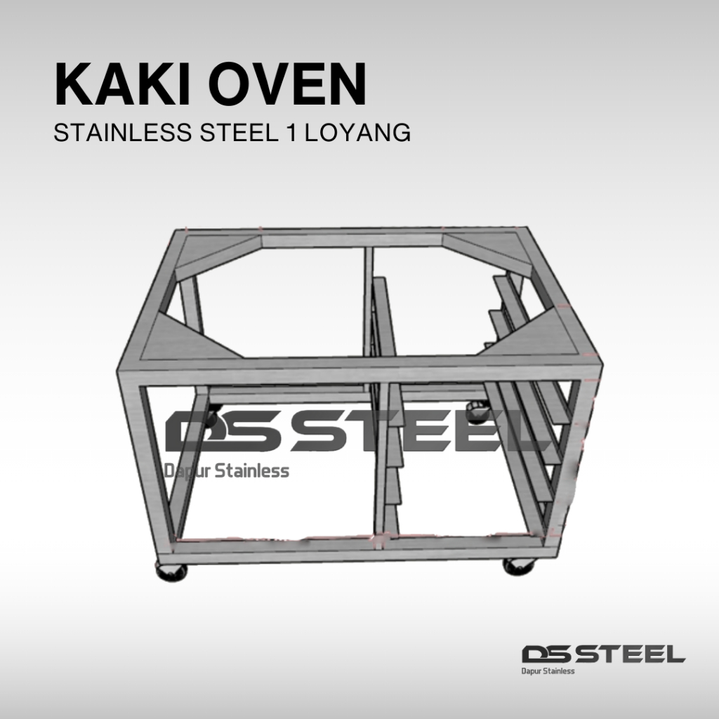Kaki oven Untuk Oven Getra 1 Loyang Stainless 201 / Meja Oven Getra Fomac 1 Deck 1 Loyang