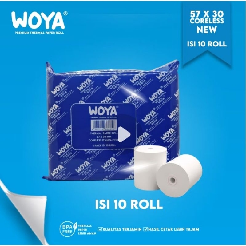 

PROMO HEMAT 6 PACK - 6×10 ROLL KERTAS STRUK THERMAL PAPERROLL 57X30 TERMAL EDC THERMAL PRINTER MINI BLUETOOTH 58MM 58X30