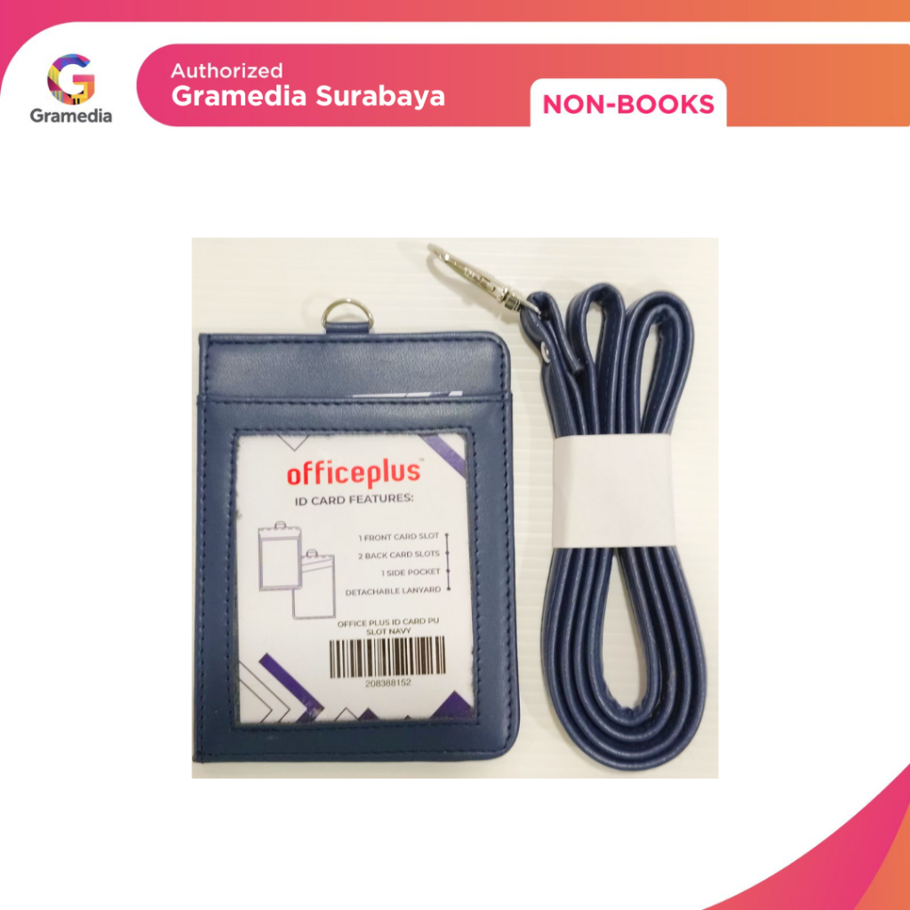 

Gramedia Surabaya - Office Plus ID Card PU Slot Navy