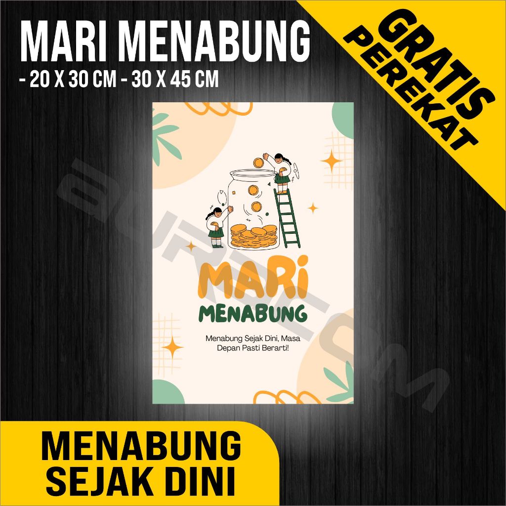 

PAPAN AKRILIK dan STIKER, POSTER MARI MENABUNG, CUSTOM, FREE DESAIN ( A 410 )