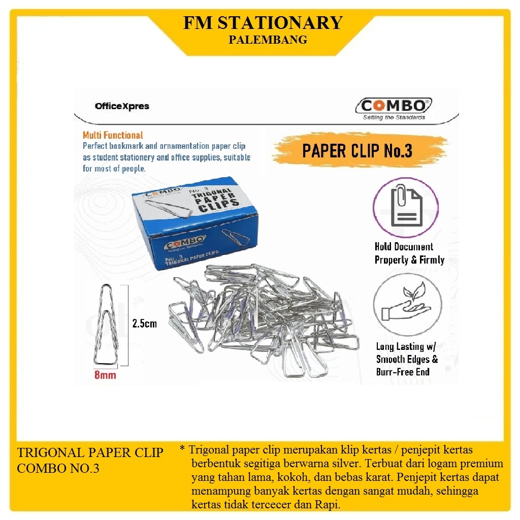 

Clip kertas / trigonal clip combo