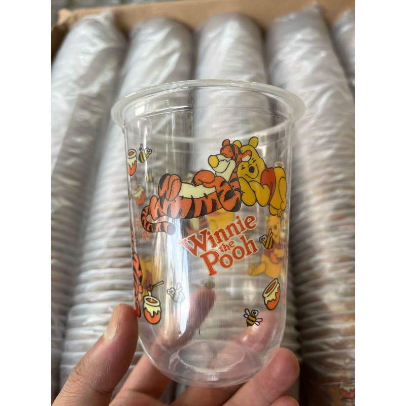 GELAS CUP 16OZ OVAL MOTIF KARTUN PRINTING