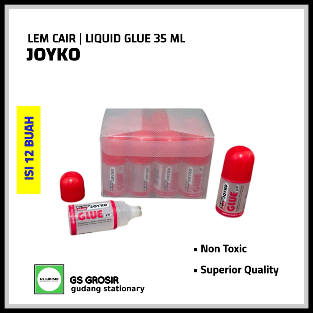 

Lem Cair | Liquid Glue 35 ml JOYKO [ Isi 12 Buah ]