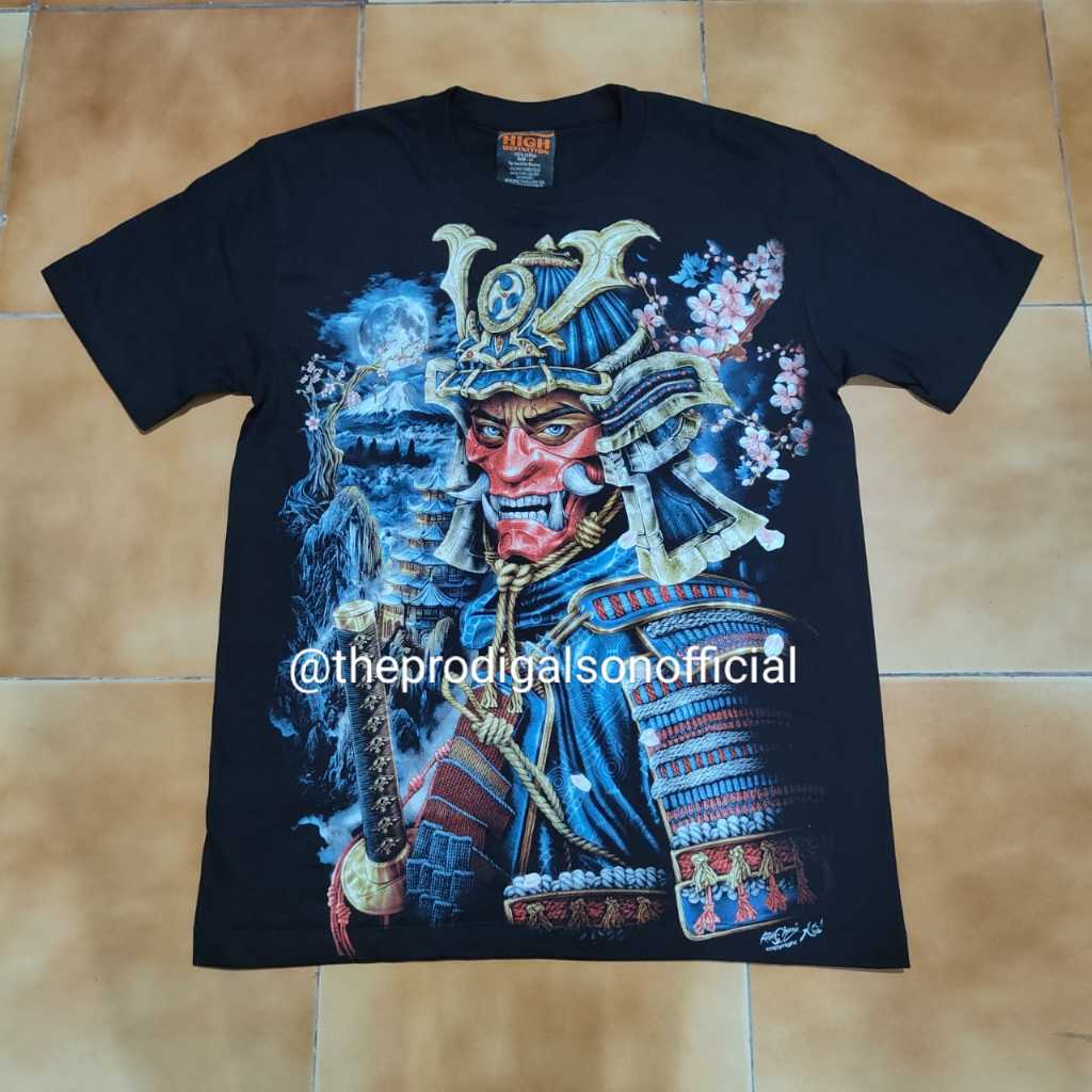 Kaos Rock Chang Import Size L Samurai HD Glow in The Dark