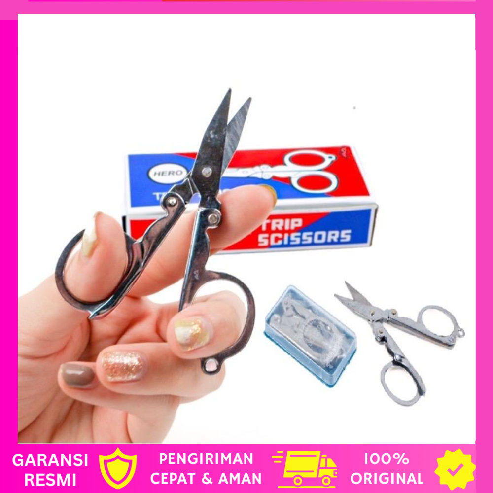 

Gunting Lipat Kecil Saku / Hero Trip Folding Scissors Stainless Steel
