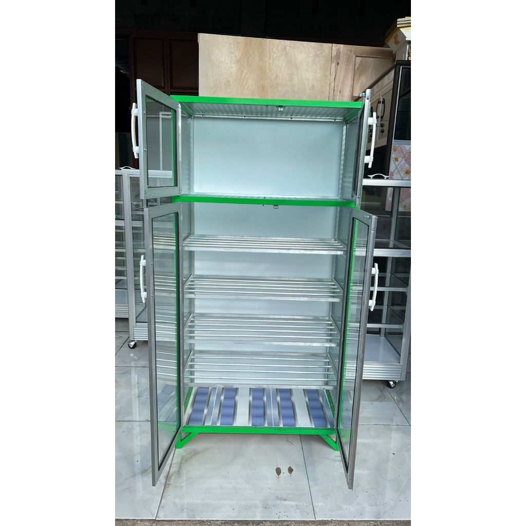 Rak sepatu alumunium / Rak sepatu muat banyak