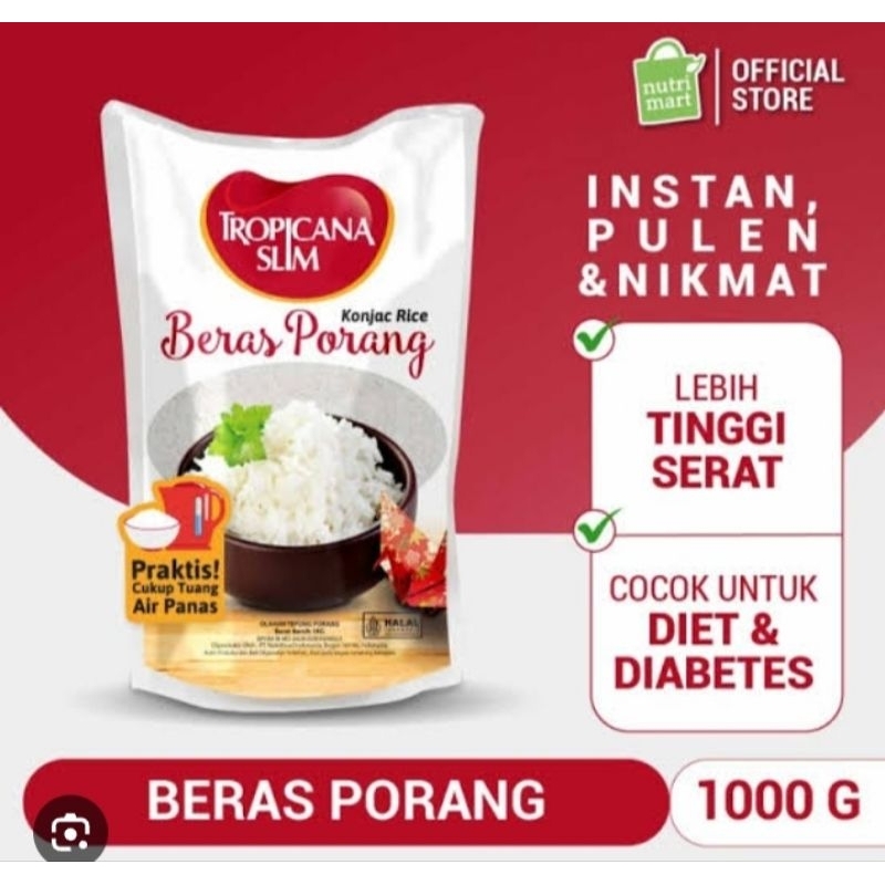 

Tropicanaslim Beras Porang 1 Kg - Beras Porang Instan