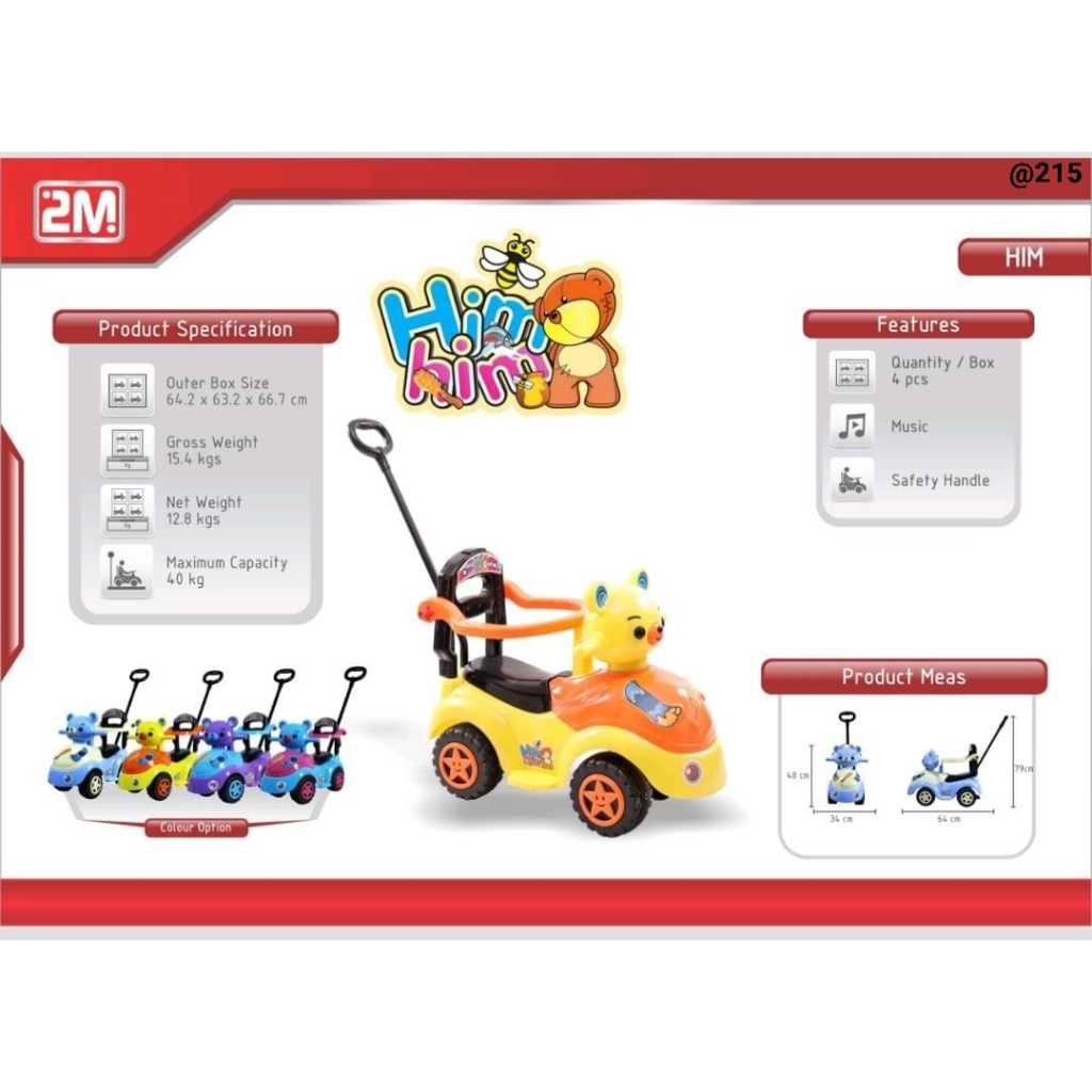 2M Mobil Dorong Anak HimHim - Mainan Mobil Dorong Anak