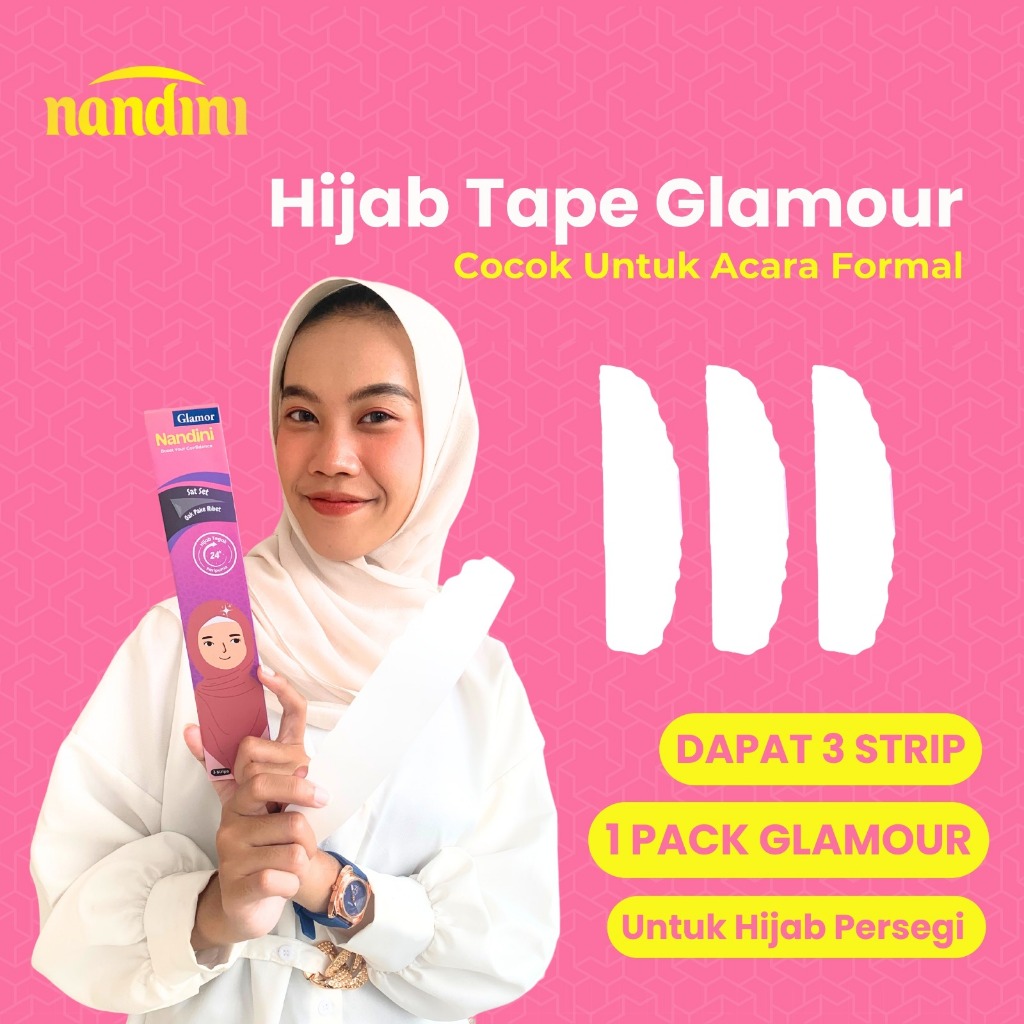 Mika Hijab Tape Nandini Penegak Jilbab Anti Mleyot Letoy Seharian Melengkung Tegak Lurus Paripurna