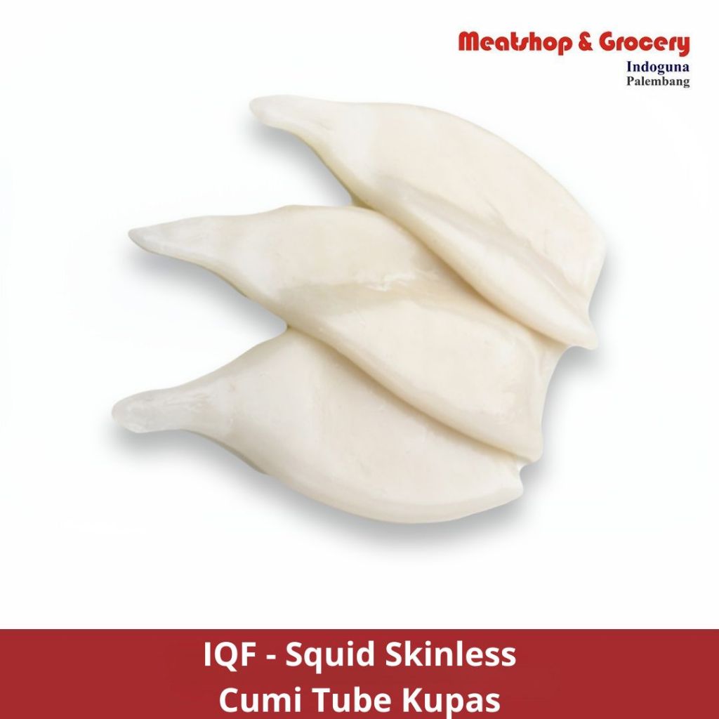 

Cumi Tube Kupas 1 Kg | IQF Squid Skinless 1 Kg | Meatshop Indoguna Palembang