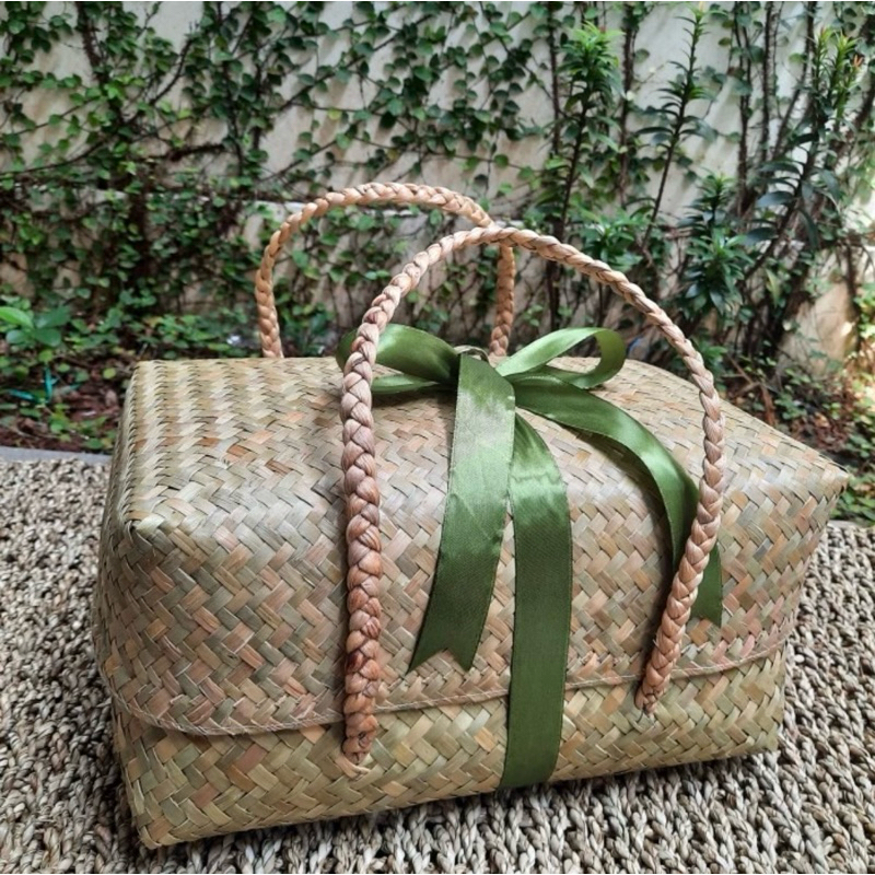 Tas Purun / Keranjang Anyaman Purun / Tas Hampers Purun E28