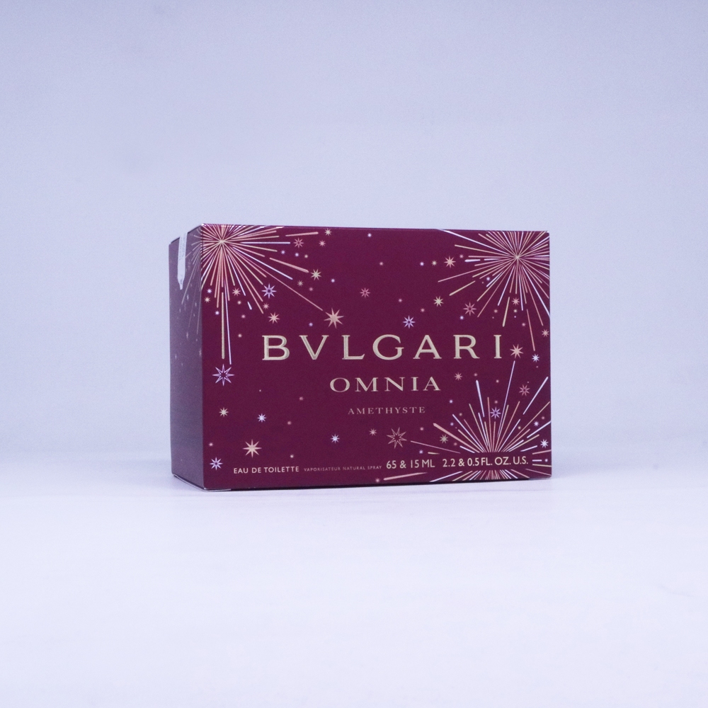 Parfum Wanita Bvlgari Omnia Amethyste Woman (Gift Set 2) (65 mL + 15 mL) Perfume Tahan Lama Wangi