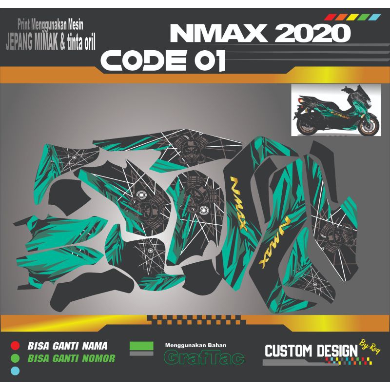 DECAL NMAX 2020 / Stiker motor NMAX 2020 / Sticker NMAX 2020