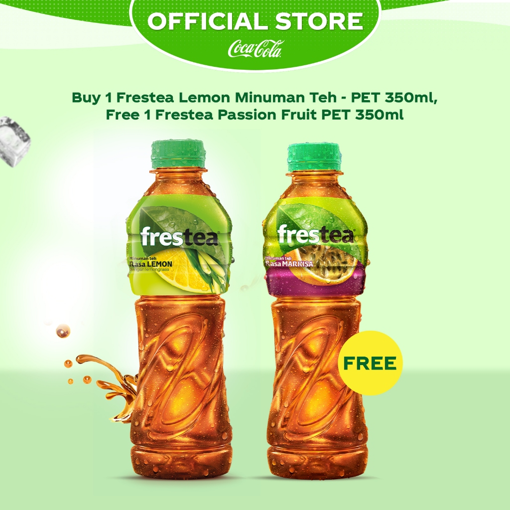 

Buy 1 Frestea Lemon Minuman Teh - Botol 350ml, Free 1 Frestea Passion Fruit PET 350ml