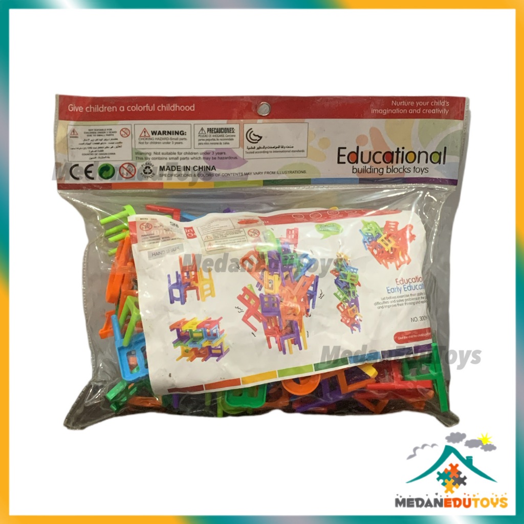 Educational Building Block Toys Mainan Edukasi Anak Montessori-MedanEduToys