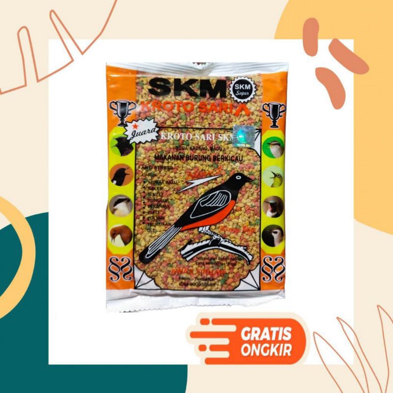 SKM Pakan burung Voer Skm Halus Kasar Pur burung Skm