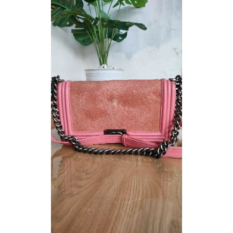 pl ch cendol kulit asli Sling shoulder rantai kulit asli