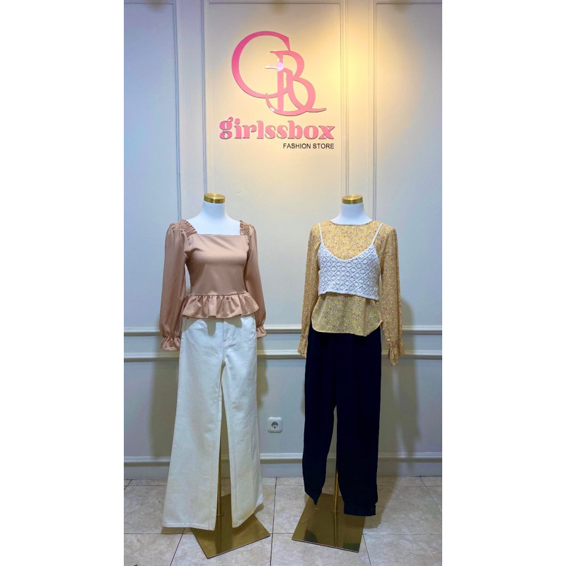 GIRLSSBOX - Blouse Korea Motif Bunga