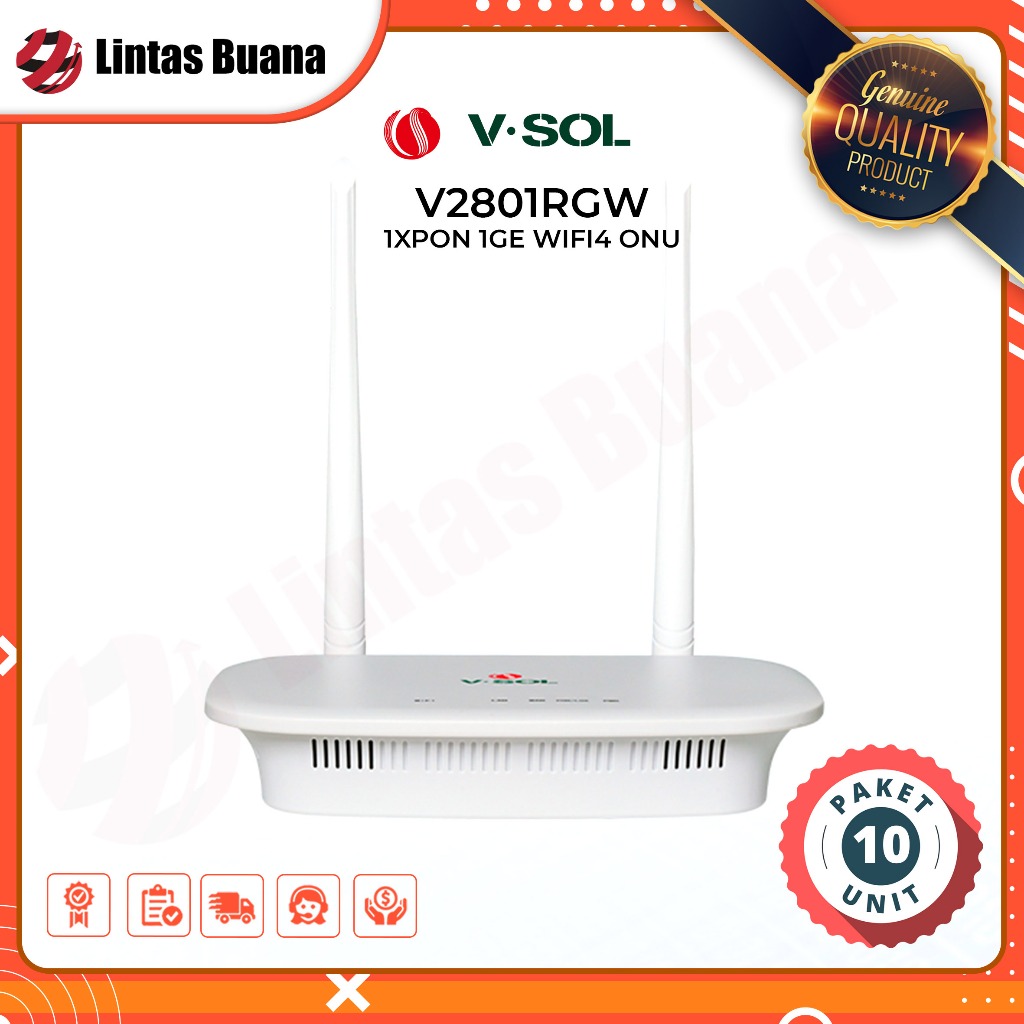 VSOL XPON ONT V2801RGW 1XPON 1GE WIFI-4 ONU V-SOL Paket 10 Unit