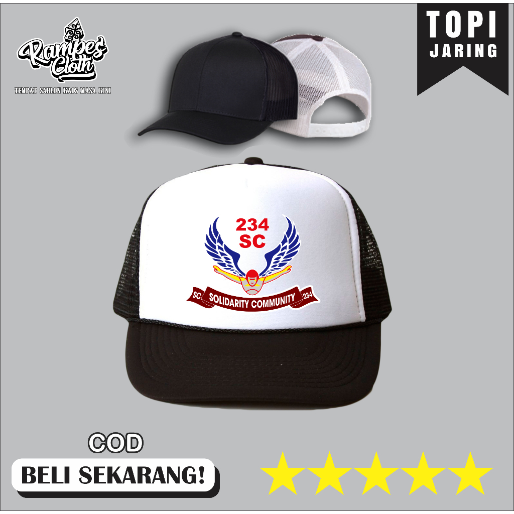 TOPI TRUCKER PRIA SC 234 Solidarity Community - TOPI SC - TOPI JARING DISTRO KUALITAS PREMIUM T71