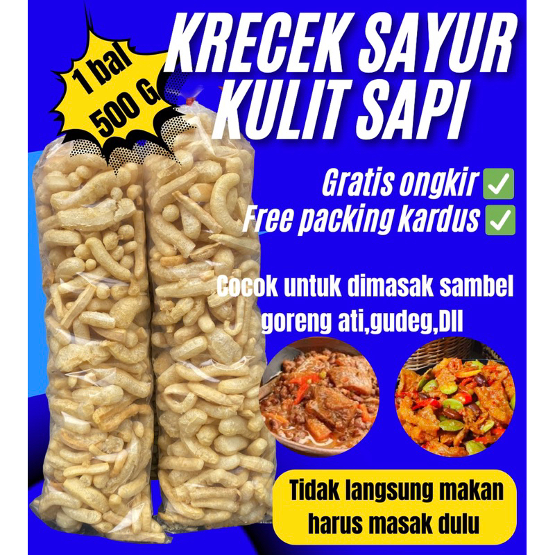 

krecek sayur kulit sapi 500 gram rambak sayur kulit 1 bal