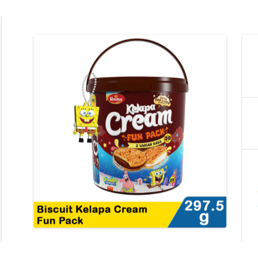 

roma biscuit kelapa cream fun pack 297.5g