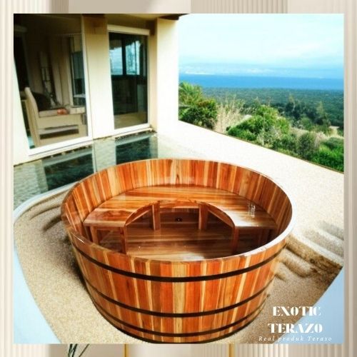 Bathtub Kayu Jati Model Jacuzzi