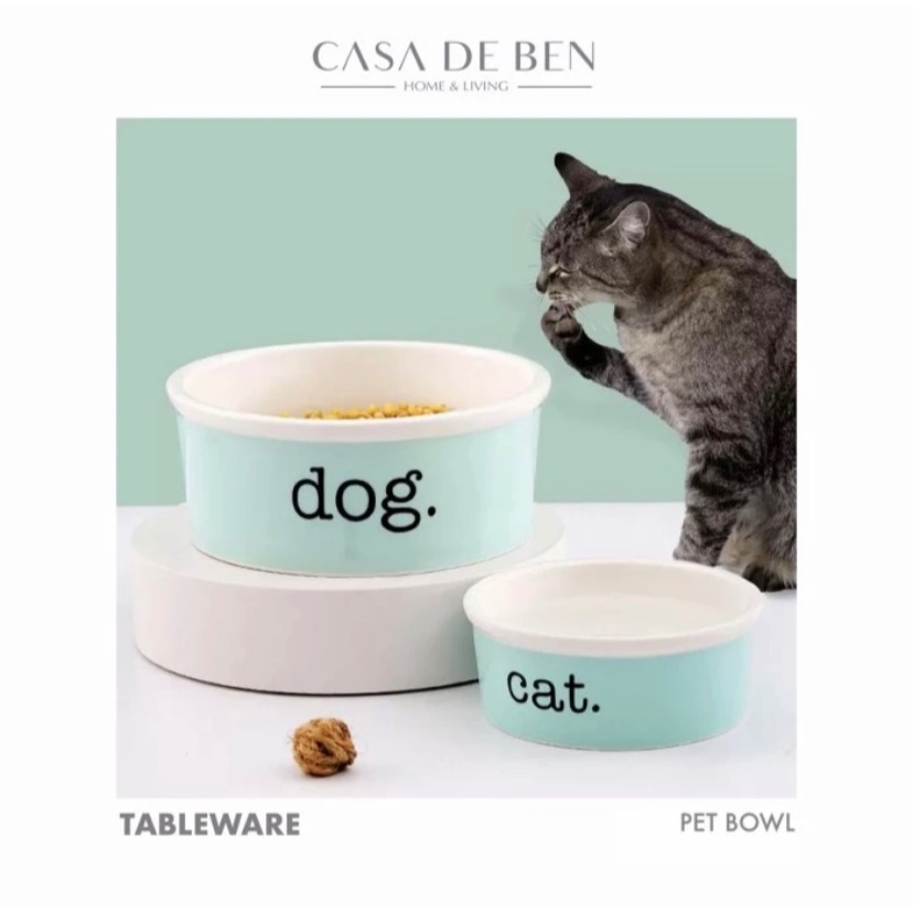 Tiff n Co Pet Bowl / Ceramic Feeder Tempat Makan Dog Cat