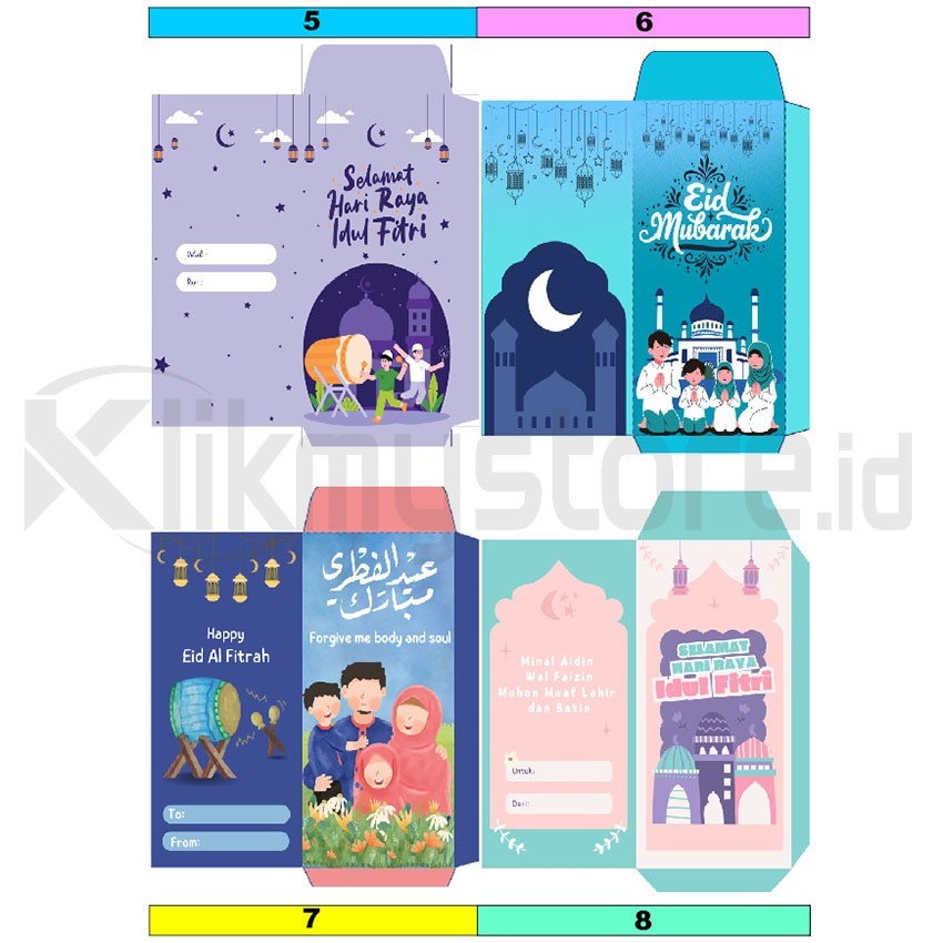 

Amplop Lebaran Idul Fitri Premium Angpao Panjang Custom Cetak Nama Hadiah Islami Mewah