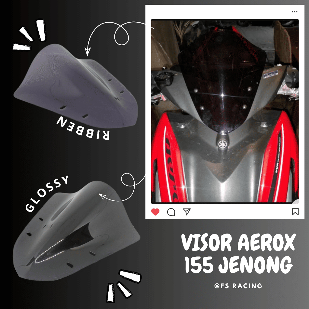 VISOR AEROX 155 JENONG HITAM WINSIL AEROX NEW VISOR AEROX HITAM VISOR AEROX 155 SMOKE RYBEN