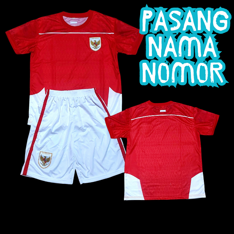 JERSEY BOLA ANAK TIMNAS INDONESIA MERAH AURI SPORT USIA 7-15THN