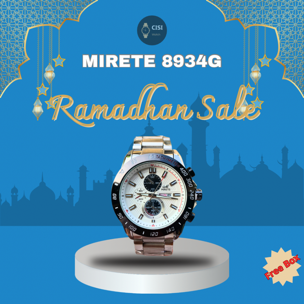 MIRETE JAM TANGAN PRIA ORGINAL ANTI AIR BATERAI
