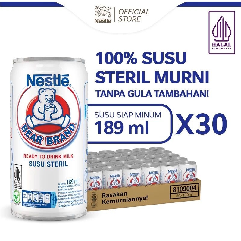 

Ramadhan Berkah BEAR BRAND Susu Kaleng Susu Beruang Susu Steril 189ml x 30 pcs