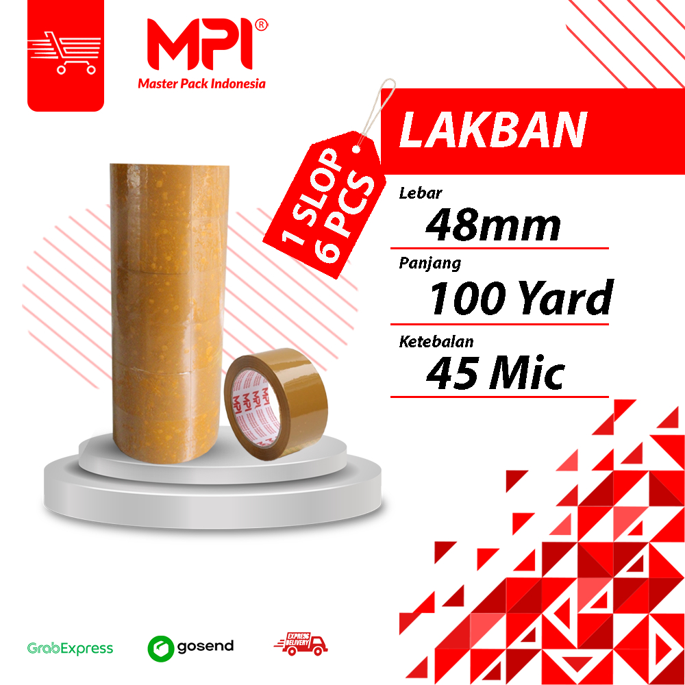 

Lakban Bening - Lakban Coklat MPI 48mm X 100 Yard 1 Slop Isi 6 PCS RB9