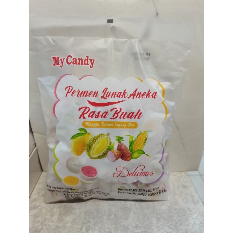 

permen lunak aneka rasa my candy berat 360gram