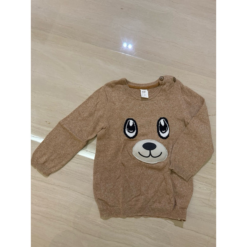preloved Hnm kids size 1.5-2year sweater bear knit
