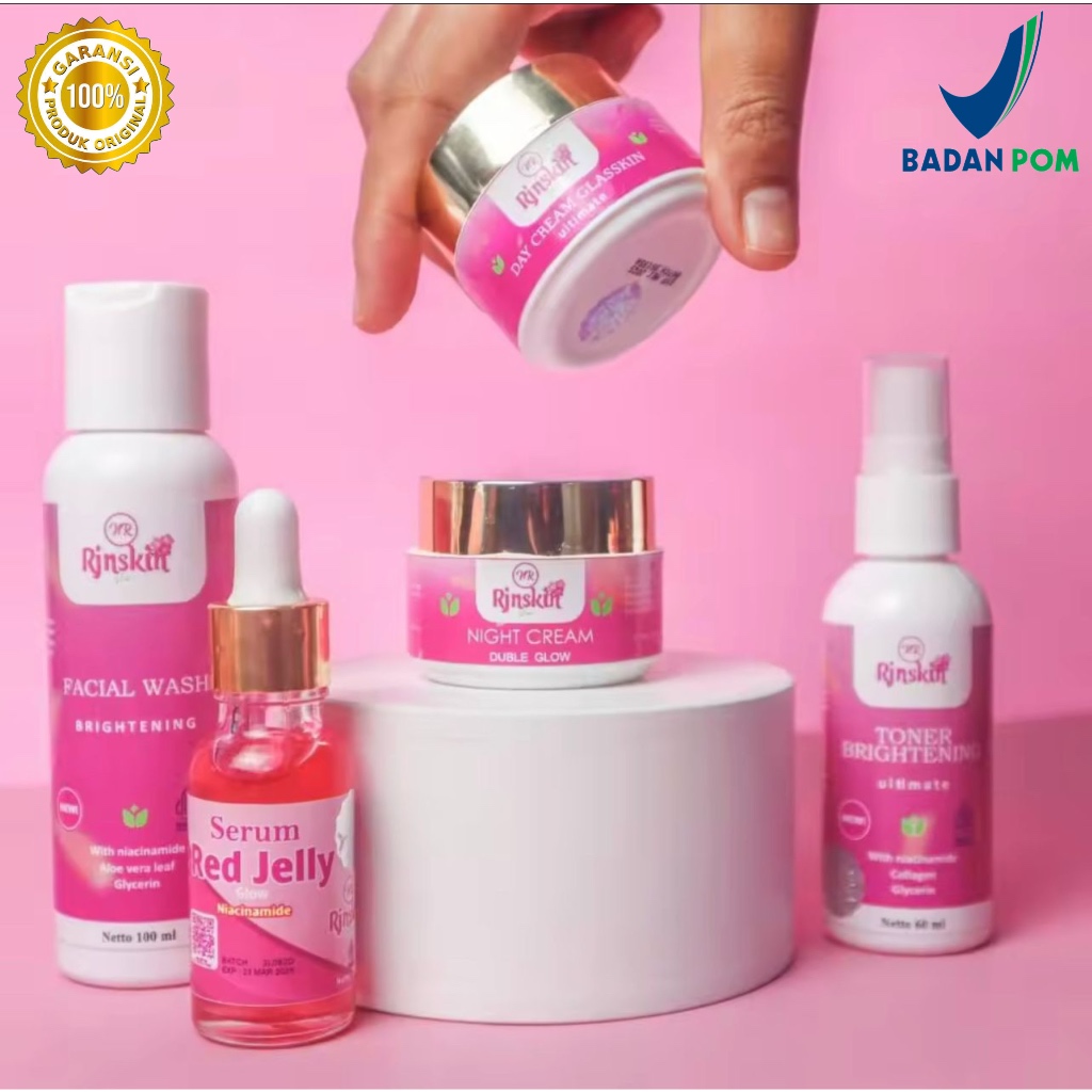 COD RJNSKINGLOW PAKET DOUBLE GLOW + SERUM ORIGINAL BPOM SKINCARE NRGLOW TERLARIS