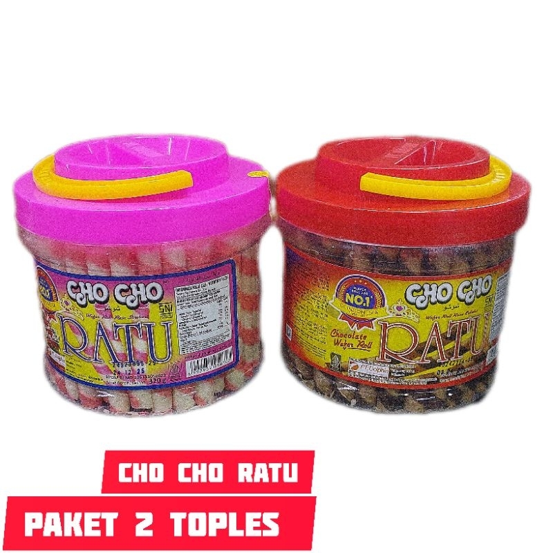 

Paket 2 Toples Astor Dolphin ChoCho Coklat 320Gr Wafer Roll Ratu Cho Cho Chocolate Strawberry