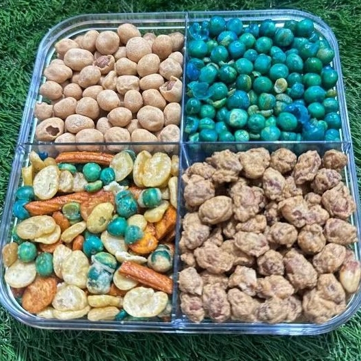 

Kacang Mix Toples Sekat 4 Rasa