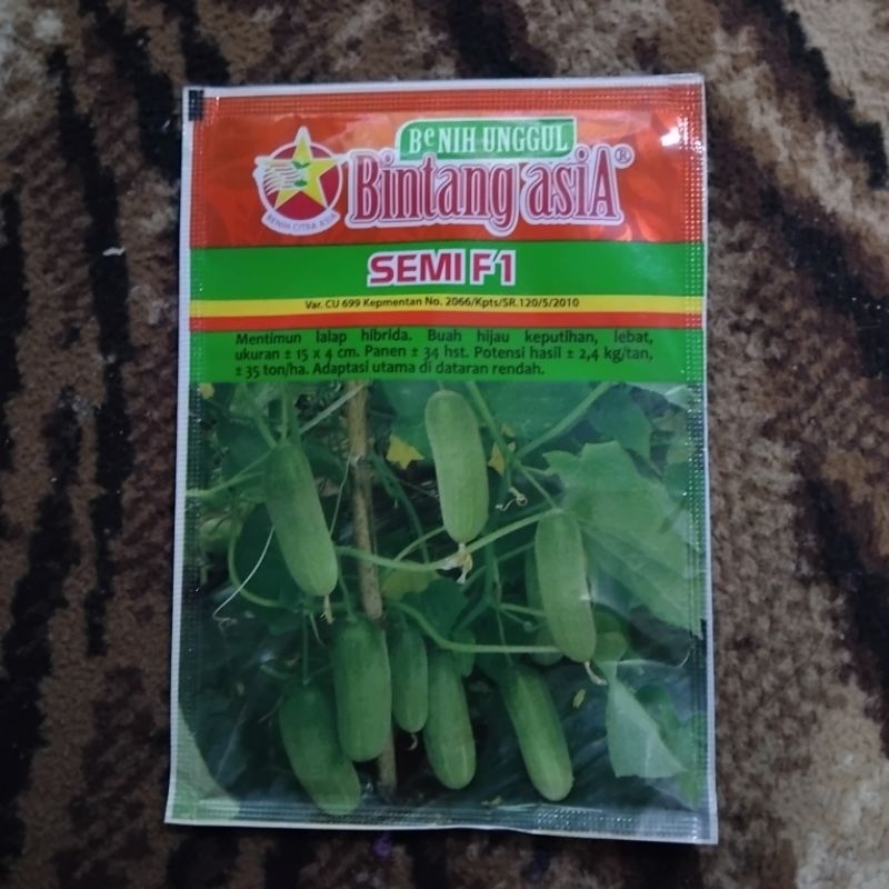 Benih/Bibit mentimun SEMI F1 Bintang asia bibit unggulan