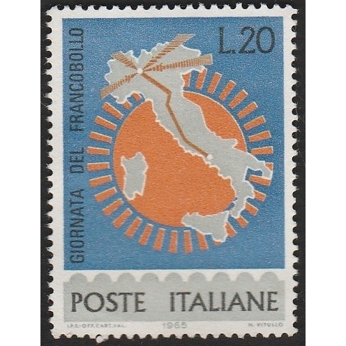 

A 11543 SATU BUAH PRANGKO ITALIA NOMINAL 20 LIRE TEMA GIORNATA DEL FRANCOBOLLO DENGAN KONDISI BELUM ADA CAP