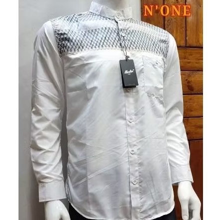 kemko kh n'one kemeja koko pria dewasa tangan panjang premium original