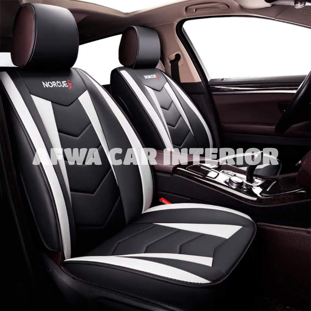 Sarung Jok Mobil Brio RS 2022 - 2024 fullset 2 baris Bahan Ferrari