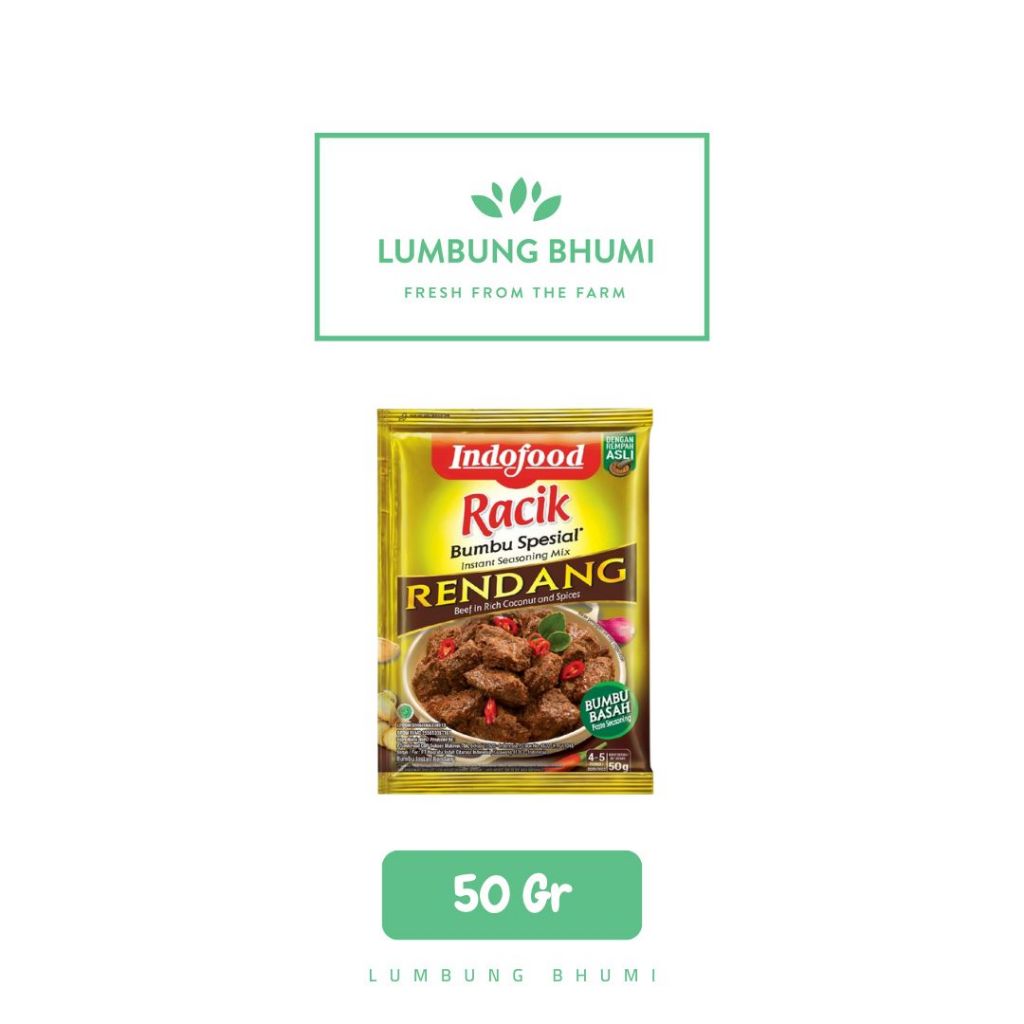 

RACIK Bumbu Rendang 50 Gr 1 Pcs - Lumbung Bhumi