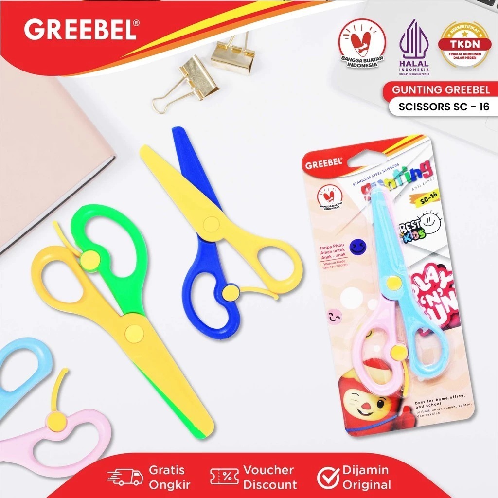 

Greebel Gunting Serbaguna Anti Karat Nyaman Digenggam Gunting Stainless Pastel