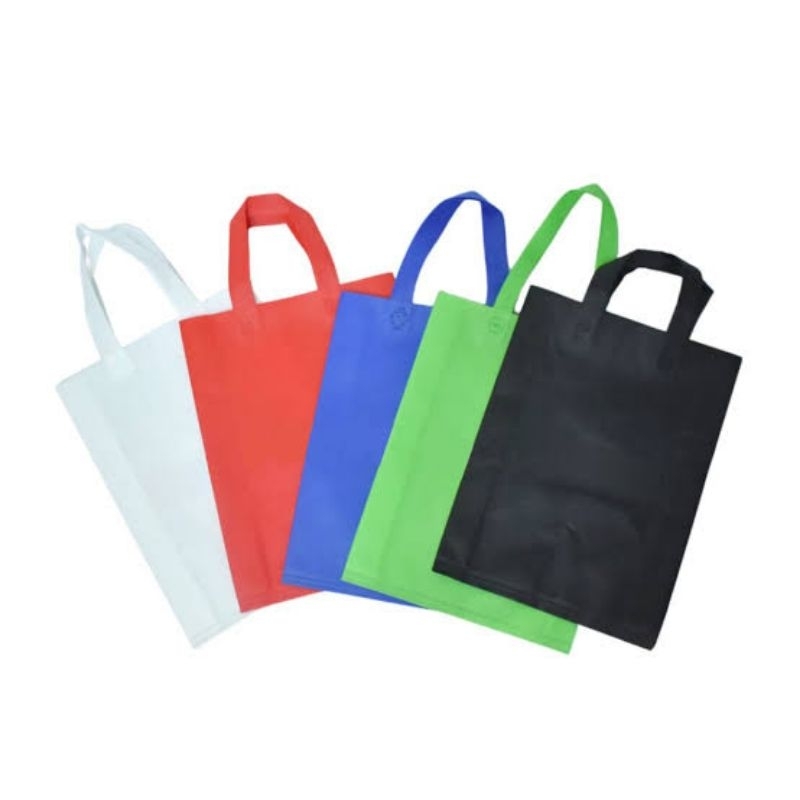 

KELIPATAN ORDER 12 PCS/ Tas kain spunbond HLS 25 x 35 Tas Spunbond / Tas kain Goodiebag HLS lipat samping Polos murah/ Spunbond tas / Spunbond bag