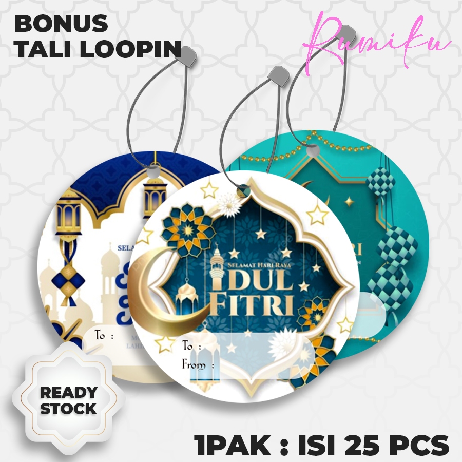 

[25pcs] Hang Tag Idul Fitri BULAT Hangtag Kartu Ucapan Ramadan Parcel Lebaran